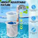 DeeprClean Above Ground Pool Surface Skimmer, Automatic Pool Skimmer for Top of Water, Wall Mount Surface Skimmer with Removable Skimmer Basket, Floating Pool Filter Pool Cleaning Maintenance Kit