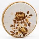 Neutral Vintage Floral Round Wall Art