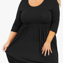 AusLook Plus Size Tunic for Women 3/4 Sleeve Crewneck Tops Flowy Blouse Babydoll Maternity Shirts M-5X