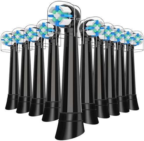 iO Replacement Heads Compatible with Oral B iO 3 4 5 6 7 8 9  Series Electric Toothbrush,IO Toothbrush Heads Compatible with Oral B iO,Medium-Hard bristles Care for Your Teeth,9pcs,Black