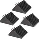 Wheel Chocks for Cars, RVs, Trucks, Trailers, and Vehicles G.V.W. up to 12T, 4 Pack - Anti Slip Bottom Tire Chock for All Weather Use - RV, Travel Trailer, Pop Up Camper Accessory
