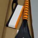 EcoNour 27" Aluminum Ice Scrapers for Car Windshield | Car Snow Scraper Window and Snow Brush with Ergonomic Foam Grip Winter Accessories (Orange)