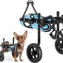 VEVOR Dog Wheelchair for Back Legs, Lightweight 2 Wheels Pet Wheelchair, Height, Width & Length Adjustable, Dog Cart with Shock-Absorbing Wheels, for Injured, Disabled Dogs (X-Small up to 22lbs)