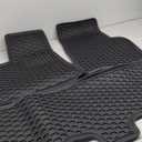 Tesla Model Y Floor Mats - All Weather Rugged Liners Fits 2020-2021 Full Set Front & Rear Accessories - Heavy Duty Flexible Eco-Friendly All Season - Waterproof Modern Honey Comb Look by HEA USA