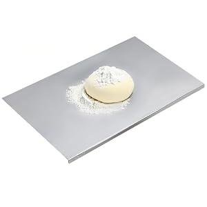 304 Stainless Steel Cutting Board – Stainless Steel Kitchen Chopping Boards Non-Slip, Dishwasher Safe – Ideal for Meat, Vegetables, Fruits, Bread & Baking – Commercial & Home Use (27.5 * 15.7in)