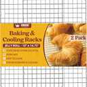 CUNSENR Cooling Rack for Baking and Cooking - 10" x 14.75" Stainless Steel Wire Rack - Heavy Duty Cooling Rack for Oven- Perfect for Jelly Roll Sheet & Cookie Pan, Roasting, Dishwasher Safe - 2 Pack