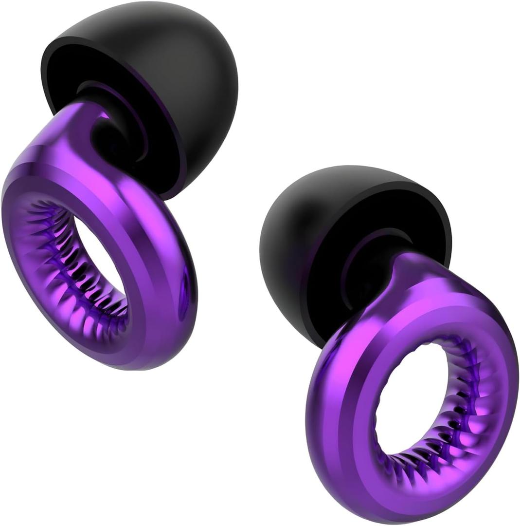 Live - Vivid Purple - High Fidelity Earplugs for Concerts, Parties, Festivals, and Loud Environments - 8 Ear Tips in XS, S, M, L - 16dB Noise Reduction - Premium Noise Cancelling