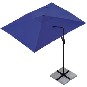Sunnyglade 10x13Ft Cantilever Patio Umbrella Rectangular Deluxe Offset Umbrella 360Rotation & Integrated Tilting System Patio Hanging Umbrella for Market Garden Deck Pool Backyard Patio(Navy) (Dark Blue)