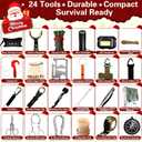 Survival Kit Advent Calendar for Men - Essential Outdoor Tools for Adult Teen 24 Days Christmas Countdown - 24 Outdoor Gadgets Camping, Hiking, Emergency Prep 2025 Holiday Countdown Gift