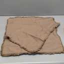 MIULEE Decorative Throw Pillow Covers Neutral Linen Fringe Throw Pillows Set of 2 Cocoa Brown Boho Farmhouse Cushion Covers for Couch Sofa Bed Living Room Spring Home Decor 20x20 Inch