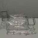 Nieifi Shower Caddy Shelf with Hooks Storage Rack Organizer Adhesive Stainless Steel without Drilling for Bathroom, Lavatory, Washroom, Restroom, Shower, Toilet, Kitchen (Sliver, 5 Pack)