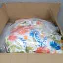 Hoteam 4 Set Outdoor Patio Chair Cushions 20 x 42 in Deep Seat Waterproof Patio Cushions Set for Furniture Replacement Removable Seat and Back (Flower)