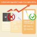 2 Pack Fairy Curtain Lights, 200 LED Upgraded Tangle-Free Hanging Lights with Remote, USB Plug in String Lights for Wall Window Wedding Party Xmas Home Dcor - 6.6 x 6.6 Ft, Warm White