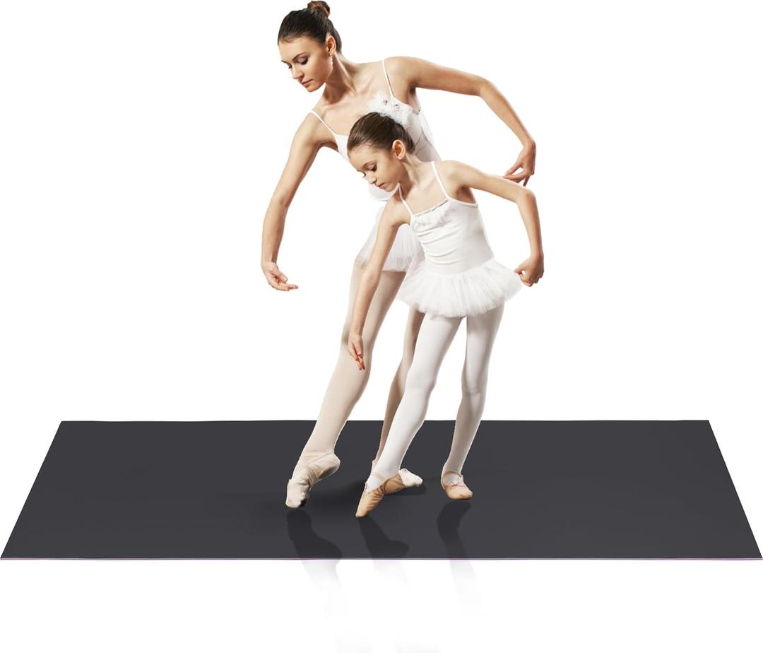 Portable Marley Dance Floor Mat - Triple Thickness 5mm - Ideal for Tap Dance Ballet (6'x3')