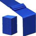 SiinvdaBZX 24 Pcs Royal Blue Satin Table Runner 12 x 108 inches Long, Bright Smooth Satin Wedding Table Runner Decorations for Birthday Parties, Buffet, Banquets, Graduations, Engagements