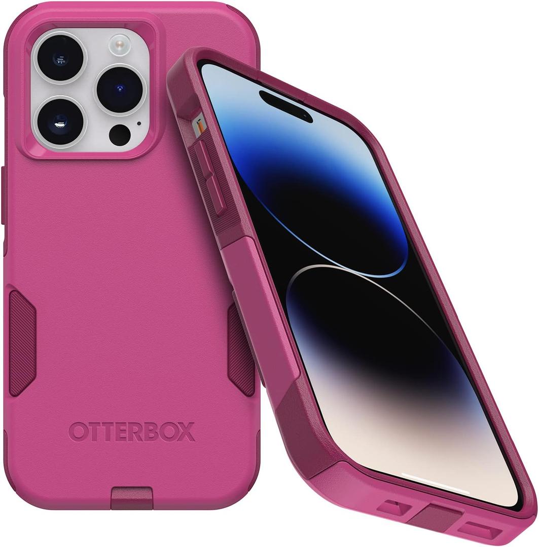 OtterBox iPhone 14 Pro (ONLY) Commuter Series Case - INTO The Fucshia (Pink), Slim & Tough, Pocket-Friendly, with Port Protection