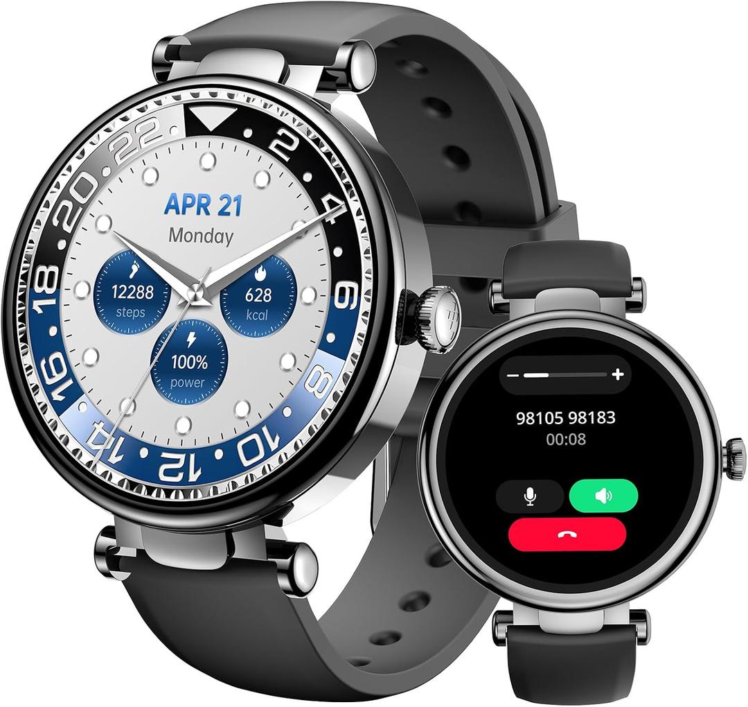TOZO S8 AMOLED Smart Watch for Women Men, Fitness Tracker with Bluetooth Calling & Notifications, 3ATM Waterproof, Sleep & Stress Tracking, 100+ Sports Modes, 200+ Watch Faces, for Android iOS