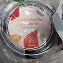 COZZIVITA 4-Piece Drip Pans Set - Compatible with GE Stoves - Chrome Finish Electric Stove Burner Drip Pans - 2 x 6inch, 2 x 8inch Stove Drip Pans - GE Stove Drip