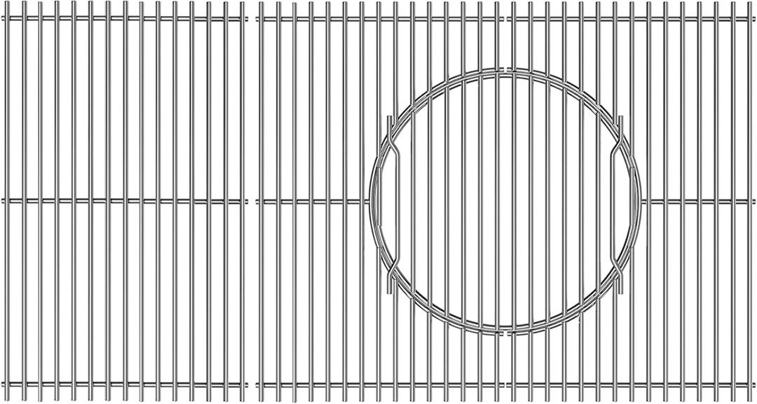 Gourmet BBQ System Grate Replacement Parts for Weber Genesis II 400 Genesis II LX 400 Series Grill,Cooking Grid for Weber Genesis II/LX E410 E435 E440 S410,66097 66089,Stainless Steel
