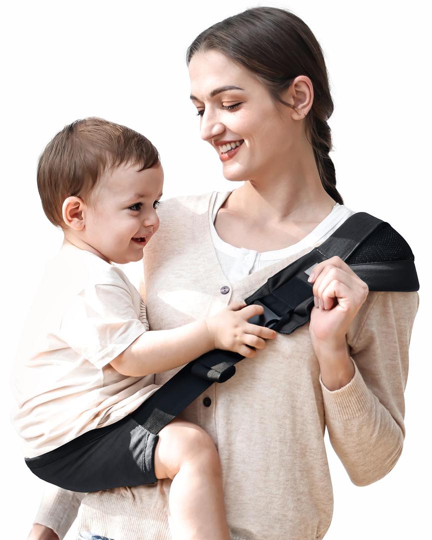 Baby Carrier, KIDIRA Toddler Sling with Adjustable Padded Shoulder Strap, Compact Non-Slip Hip Seat Carrier for Newborn to Toddler(8-44 lbs)
