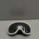 SPOSUNE Ski Goggles Over Glasses with Dual lens, Anti-fog Anti-UV Snow Goggle for Men Women Youth Skiing Snowmobile (White Frame + Silver Lens Vlt 8%)