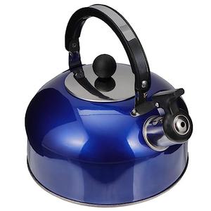 ABOOFAN Whistling Tea Kettle Stainless Steel Stove Top Whistling Water Kettle Hot Water Boiler Pot with Ergonomic Handle 2L Blue, 18.50 X 18.50 X 18.00 CM
