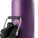 Kerilyn Insulated Gallon Jug with Handle, One Gallon, 128oz Stainless Steel, Large Double Vacuum Water Bottle for Hot & Cold Drinks, Wide Mouth, Sweat Proof, Great for Travel, Camping, Dark Purple