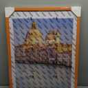 wyooxoo 18x24 Poster Frame Orange Made of Solid Wood Picture Frames Display Pictures 16x20 with Mat or 18x24 Without Mat Colorful Frame For Horizontal Vertical Wall Mounting