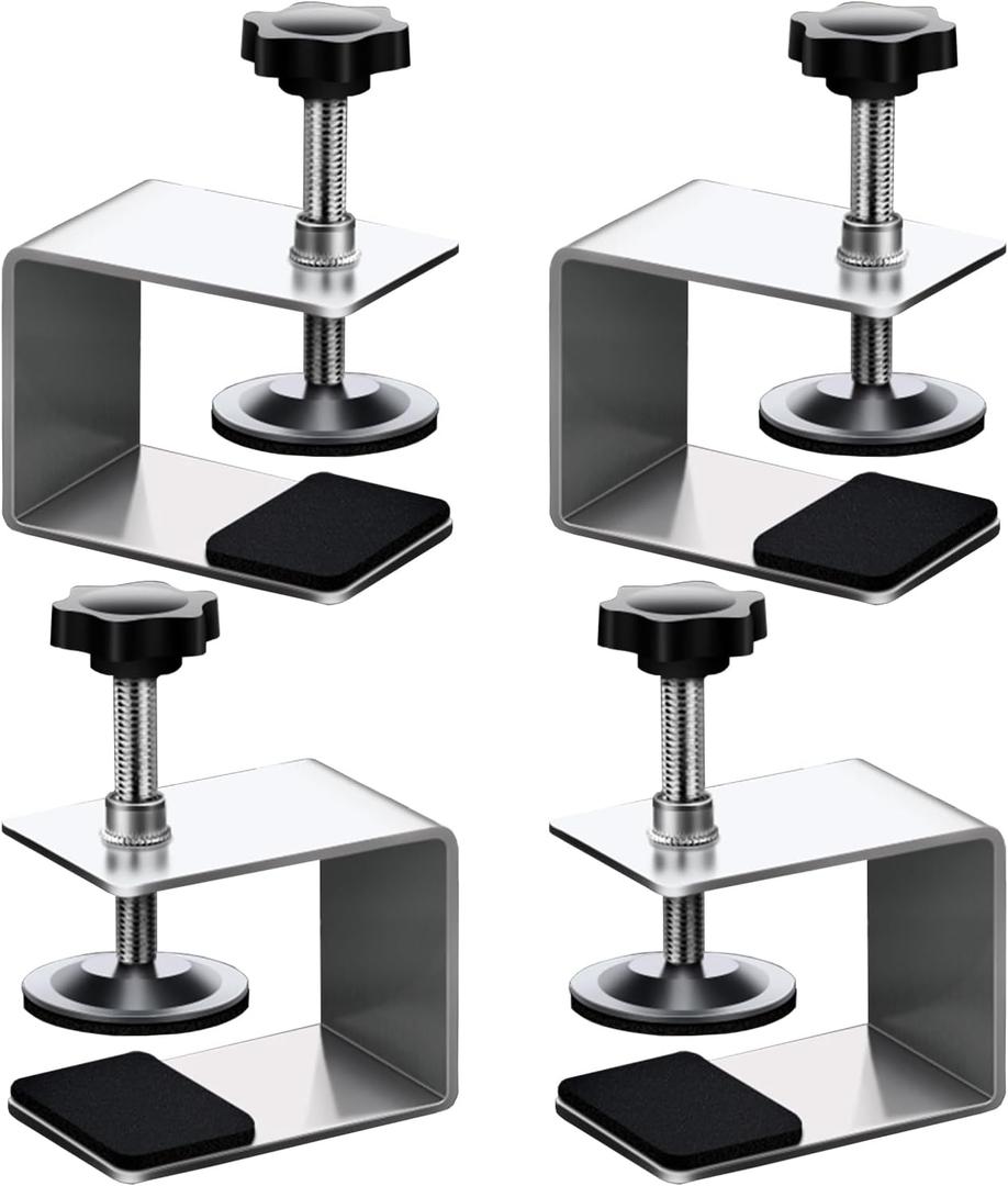 4Pcs Drawer Fixing Clip, Cold-Rolled Steel Clamps for Woodworking, Cabinet Installation Tools Front Drawer Jig for Tables & Desk Mount