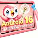 2026 Upgraded TABWEE Kids Tablet 10 Inch, Latest Android 16 Tablet for Kids Ages 6-12, 16GB RAM 64GB ROM (Expandable 2TB), HD Eye-Care Display, Parental Control, WiFi, Kid-Proof Case & Stylus Included
