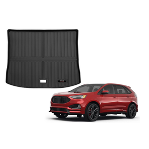 for 2015-2024 2025 Ford Edge Mats Cargo Trunk Mats and Rear Seat Backrest Mat All Weather TPE Rubber Protection Mat Edge Accessories (Cargo Liner+Backrest Mat)