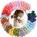 CÉLLOT 40 Pieces Girls Hair Bows Linen Fabric Bows Alligator Clips Hair Accessories for Little Girls Toddlers Kids and Teens | Light weight & Soft No-Slip Easy to Use Back to School Great Cute Bows for Little Girls