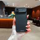 Compatible with iPhone 17 Air Case Cute Aesthetic Polka Dot Pattern Design for Girls Women, Soft Silicone Shockproof Protective Designed for iPhone 17 Air Case-Black