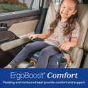 Chicco GoFit ClearTex Plus Backless Booster Car Seat, Latch Attachment, Quick-Release Latch Removal, Portable Car Booster Seat for Children at Least 4 Years Old and 40-110 lbs, Obsidian/Black