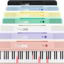 The ONE Smart Keyboard COLOR 61 Lighted Keys Piano Keyboard, Digital Piano for Beginners with 256 Tones, 64 Polyphony, Built-in LED Lights and Free Apps (Pink)