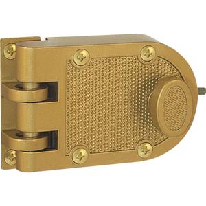 Prime-Line U 9970 Deadlock  Jimmy-Resistant Design Prohibits Forced Entry by Spreading of Door Frames  Single Cylinder Diecast Metal Lock With a Brass Finish and Angle Strike (Single Pack)