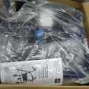 Medline Rollator Walker with Seat, Steel Rolling Walker with 6-inch Wheels Supports up to 350 lbs, Medical Walker, Deep Blue