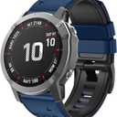 22mm watch band for garmin watch fenix 8 47mm fenix 6 pro solar fenix 7 pro sapphire solar fenix 5 quickfit 22 watch bands for garmin watch replacement strap (22-CAPTAINBLUE-BLACK)