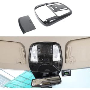 JWWY Roof Reading Light Cover Trim for 2015-2025+ Dodge Charger Durango Interior Accessories (Chrysler 300) ABS Carbon Fiber