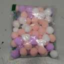 60pcs Cat Pom Poms Toy Balls 1 Inch Fuzzy Balls for Cats Soft Kitten Pompom Toys Interactive Assorted Fuzzy Toy Balls for Indoor Kitten Playing Exercising Cat Pom Pom Ball fuzzy balls for cats