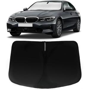 Windshield Sun Shade for 2020-2024 BMW 3 Series 328i 335i 320i 330i 325i F30 F31, Car Front Window Sunshade with 240T Sun Visor Protector Blocks UV Rays Heat Sun Shield Accessories