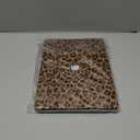 BYCeke Compatible with MacBook Air 13 inch Case 2022-2018 M1 A2337 A2179 A1932,Leather Leopard Print for Mac Air 13,Cheetah Case with Keyboard Cover for MacBook Air 13-inch Cow Pattern,Leopard Brown