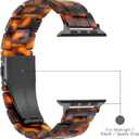 Lightweight Resin Band For Apple Watch Series 11 10 9 8 7 6 5 4 3 2 1 SE 3 2 Ultra 3 2, Fashion Adjustable Replacement Strap for iWatch Bands 38mm 40mm 41mm 42mm 44mm 45mm 46mm 49mm for Women Men