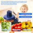 Large Electric Grape Peeler, 1500mAh Rechargeable Battery, Stainless Steel Blades, Suitable for Grapes, Tomatoes, Cherries, Garlic, Multifunctional Kitchen Peeling Tool, Blue