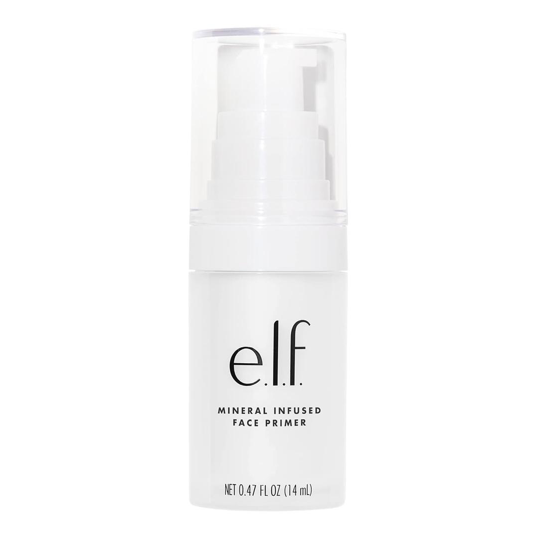 e.l.f. Mineral Infused Face Primer, Primer For A Smooth Foundation Base, Fills In Fine Lines & Refines Complexion, Vegan & Cruelty-free, Small (0.47 Fl Oz (Pack of 1))