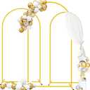 FUHSY Wedding Arch Stand Set of 3 Metal Arch Backdrop Stand 7.2FT, 6.6FT, 6FT Gold Backdrop Arch Stand Balloon Arch Stands Chiara Party Backdrop Arched Frame for Wedding Ceremony Arbor Birthday Decor