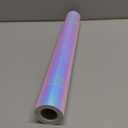 HTVRONT Holographic White Permanent Vinyl - 12" x 10 FT Adhesive Roll Compatible with Cricut Cutting Machine, Silhouette, Cameo Cutters, Signs, Scrapbooking, Craft, Die Cutters