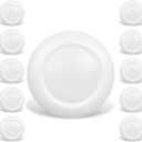 10 Packs 4 Inch LED Low Profile Recessed & Surface Mount Disk Light, Round, 10W, >600 Lumens, 3000K Warm White, CRI80, DOB Design, Dimmable, ETL Listed, White