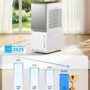 Arecovas 80 Pint Dehumidifier Energy Star 2025 Most Efficient, 5000 Sq.Ft
ETL DOE CEC Certified, Drain Hose, 40-90% Humidity, 3 Modes, 5.5L Tank, Auto Defrost, Timer, for Basement, Bedroom, Bathroom