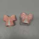 Wonderjune 2 Pack Toilet Bolt Caps Decorative Coquette Bow Bolt Screw Caps Ceramic Cute Bathroom Decor Fun Themed Gadgets Replacement Parts(Pink)